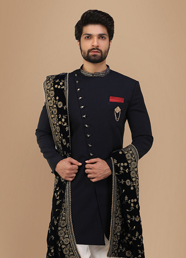 Indo western sherwani manyavar sale